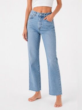 Zara TRF High Rise Straight Leg Jeans - Size 0